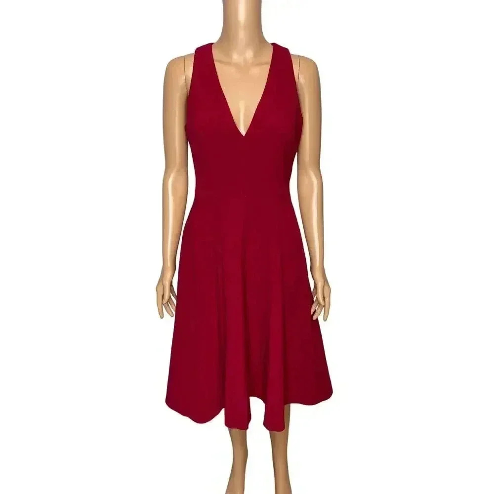 Dress The Population Catalina Dress in Garnet size S NWT Fit and Flare - Picture 3 of 12
